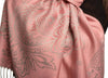 Paisley & Roses On Puce Pink Pashmina Feel With Tassels