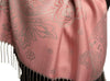 Paisley & Roses On Puce Pink Pashmina Feel With Tassels