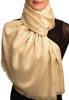 Beige Woven Lace On Beige Pashmina Feel