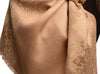 Mocha Woven Lace On Mocha Pashmina Feel