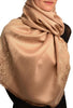 Mocha Woven Lace On Mocha Pashmina Feel