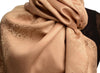 Mocha Woven Lace On Mocha Pashmina Feel