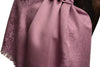 Purple Woven Lace On Purple Pashmina Feel