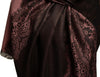 Puce Pink Woven Lace On Black Pashmina Feel