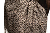 Small Leopard On Grey Pashmina Feel With Tassels
