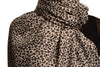 Small Leopard On Grey Pashmina Feel With Tassels