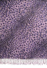 Purple Diagonal Leopard On Lilac Pashmina Feel With Tassels