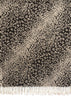 White Diagonal Leopard On Black Pashmina Feel With Tassels