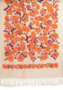 Bright Orange Butterflies & Flowers On White Pashmina Feel With Tassels