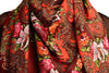 Red "Tzarsky" Slavonic Russian Folk Style Shawl