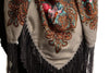 Grey "Tzarsky" Slavonic Russian Folk Style Shawl