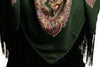 Green "Plyaski" Slavonic Russian Folk Style Shawl