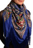 Blue "Plyaski" Slavonic Russian Folk Style Shawl