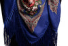 Blue "Plyaski" Slavonic Russian Folk Style Shawl