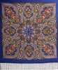 Blue "Plyaski" Slavonic Russian Folk Style Shawl
