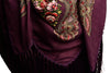 Purple "Plyaski" Slavonic Russian Folk Style Shawl