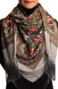 Grey "Plyaski" Slavonic Russian Folk Style Shawl