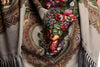 Grey "Plyaski" Slavonic Russian Folk Style Shawl