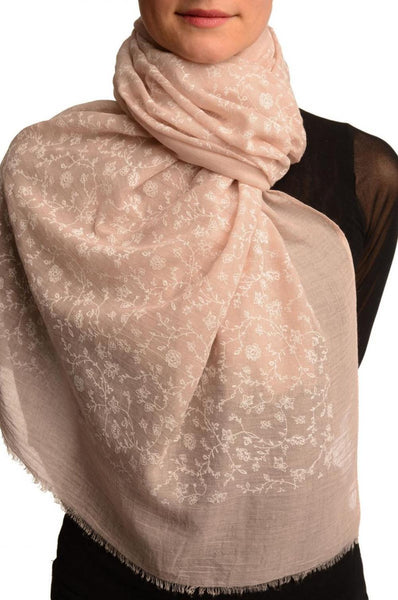 Printed Thyme Flowers On Puce Pink Unisex Scarf