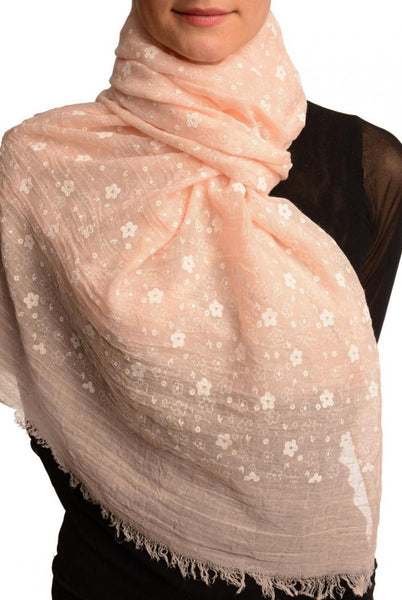 Printed Daisy Flowers On Pink Unisex Scarf