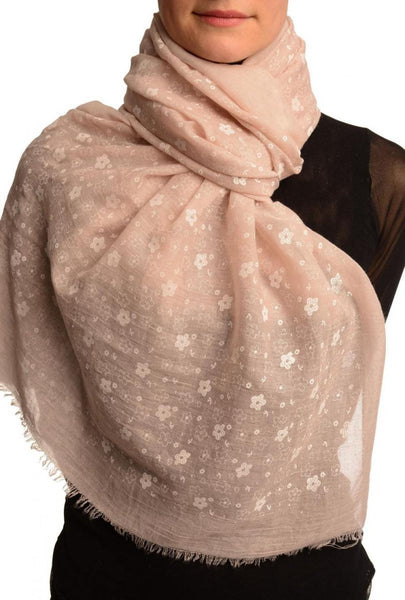 Printed Daisy Flowers On Puce Pink Unisex Scarf