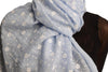 Printed Daisy Flowers On Blue Unisex Scarf