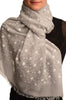 Printed Daisy Flowers On Grey Unisex Scarf