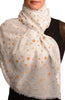 Printed Dots On White Unisex Scarf