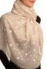 Printed Dots On Beige Unisex Scarf