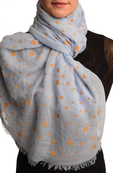 Printed Dots On Blue Unisex Scarf