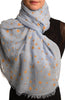 Printed Dots On Blue Unisex Scarf