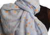 Printed Dots On Blue Unisex Scarf