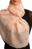 Printed Clover With Gold Lurex On Pink Unisex Scarf