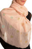 Printed Clover With Gold Lurex On Pink Unisex Scarf