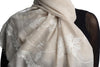 Printed Flowers & Lace On Send White Unisex Scarf