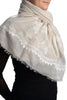 Printed Flowers & Lace On Send White Unisex Scarf