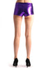 Purple Faux Leather Shorts