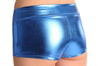 Blue Faux Leather Shorts