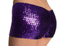 Purple Sequined Party Shorts