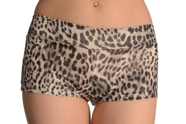 Grey Leopard Shorts