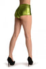 Green Faux Leather Shorts