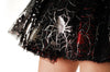 Red & Silver Reversible Gothic Spider Web Skirt (Halloween)