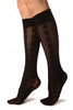 Black With Woven Chevrons Socks Knee High