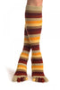 Yellow, Beige & Red Stripes Toe Socks