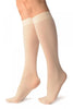 Cream Plain Socks Knee High