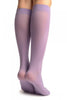 Lilac Plain Socks Knee High