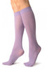 Lilac Plain Socks Knee High