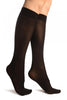 Black Plain Socks Knee High
