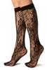Black Roses Lace Socks Knee High