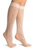 White Versailles Lace Socks Knee High